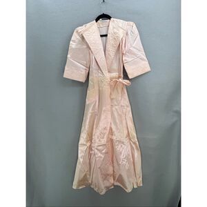 Vintage Deadstock NIB Anita Satin Pastel Pink Negligee Robe